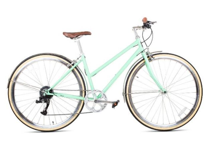 6KU Odessa 43cm (M) Elysian Green 6KU on elegantti naisten 8-vaihteinen kevyt kaupunkipyora mukavaan ajoon.