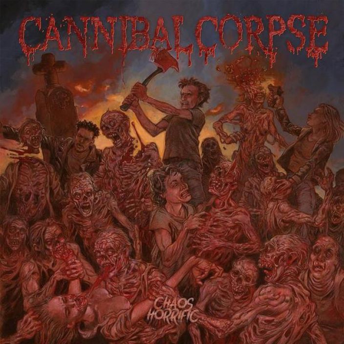 Cannibal Corpse : Chaos Horrific varivinyyli LP UUSI. Varivinyyli! Buffalon dodo-sedat edelleen