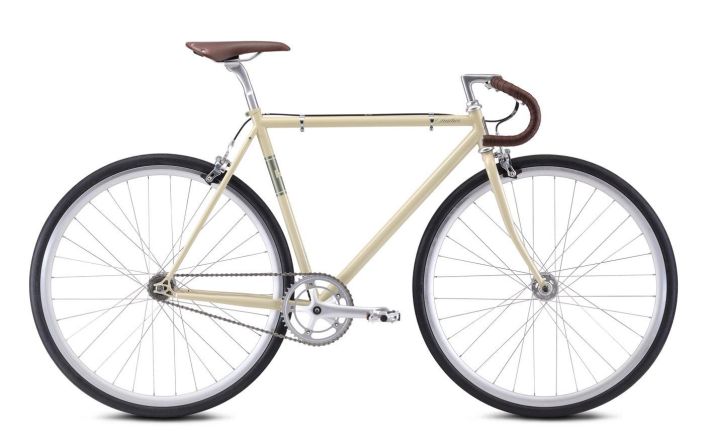 Fuji Feather 48cm Ivory Fujin legendaarinen luottokulkine single-speed Cro-mo terasrungolla, droppitangolla ja