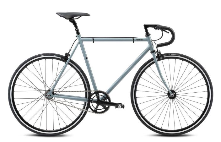 Fuji Feather Cool Grey 56cm L Fujin legendaarinen luottokulkine single-speed Cro-mo terasrungolla, droppitangolla ja